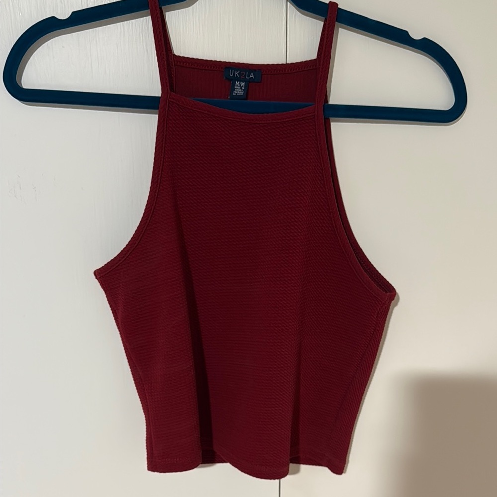 Red Sleeveless Women's Top
